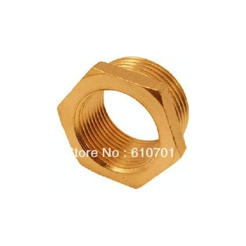 Brass Pipe Fittings 3/4" Male x 1/4" Female BSPP Connection Adapter Reducer Reducing Bushing Busher Connector Hexagon Plumbing