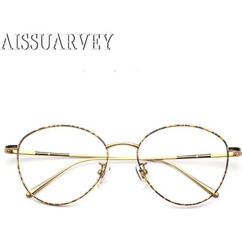 Pure Titanium Retro Round Vintage Optical Eyeglasses Frames Brand Designer Top Quality Eyewear Women Men Myopia Grade Oversize