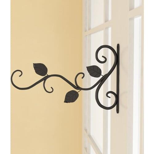 European Style Wall Hanging Flower Pot Support Bracket Hook Iron Hanger Plants Holder Balcony Home Decoration