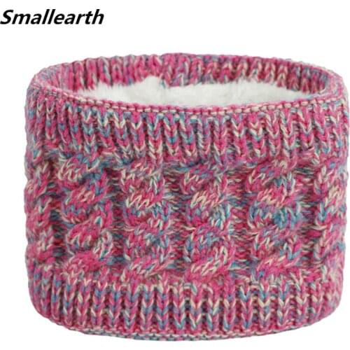 New Winter Baby Kids Warm Knitted Scarves Thick Elastic Mufflers Children Neck Warmer Boy Girl Plush Scarf Windproof Neck Collar