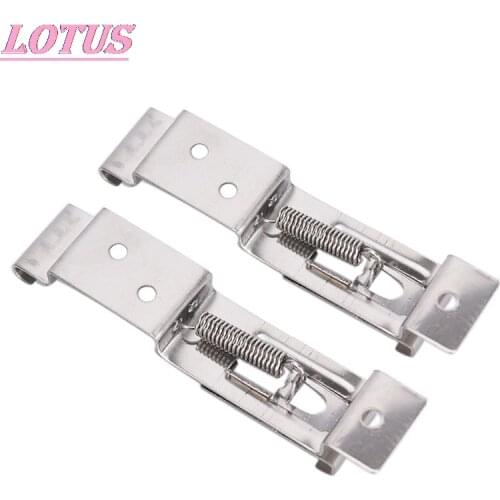 Car License Plate Spring Loaded Stainless Steel Bracket cars Frame Holder Trailer Number Plate Clips For Car European 2PCS