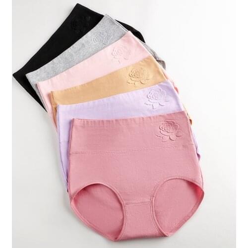 Panties Woman high waist Underwear Womens Panties High Rise Cotton Briefs Plus Size Sexy cofortable Panty Underpants for Girls