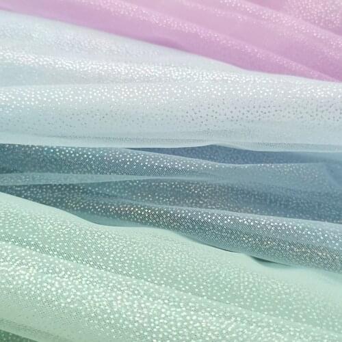 1M Raindrop Tulle Fabric Soft Illusory Rainbow Mesh Material For DIY Baby Girl Tutu Skirt Headband Handmade Sewing Acceosrries