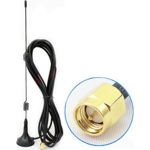 SMA Male Antenna 7DBi High Gain 2.4G Omni Directional Antenna Magnetic Base 3M RG174 Cable for Wifi Router Mobile Signal Booster