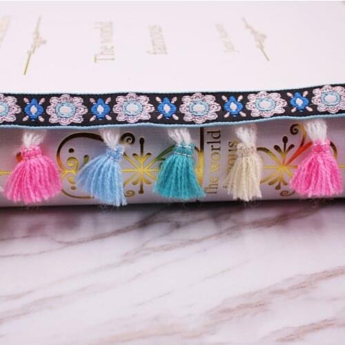 1yards/lot lace tassel Ribbon cotton tassels trimming fringes tassel lace for sewing bed clothes curtains DIY accessories Decor