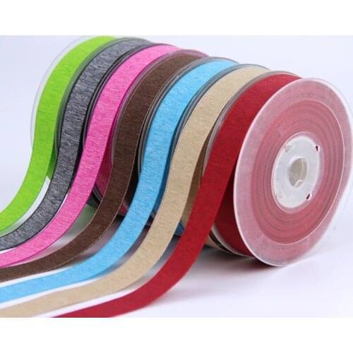 16mm,25mm,38mm Craft Natural Yarn-dyed Jute Hessian Burlap Ribbon for lace trimming linen gifts ribbons 100yards Lot AF837