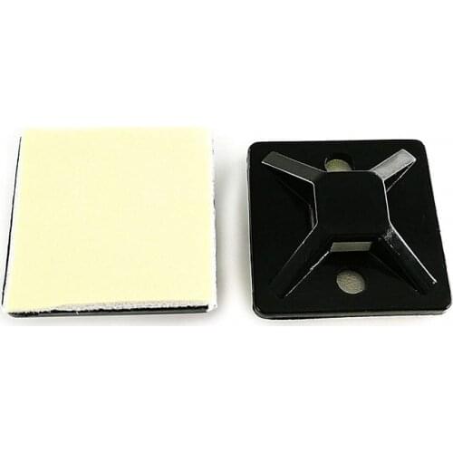 20*20mm Adhesive-Backed Mounts Cable Tie Mounts Wire Tie Base Holders Screw-Hole Anchor Point Provides Optimal Strength for long