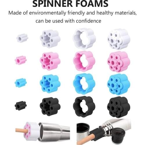 4pcs 3-In-1 Cup Turner Foam Spinner Set 1.8cm Inner Diameter Tumbler Turner Machine DIY Gitter Expoy Crafts