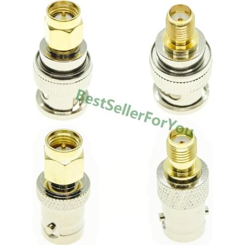 4Pcs Kit Set BNC To SMA Connectors Type Male to Female RF Connector Adapter Test Converter