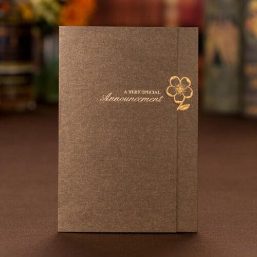 50pcs/pack Elegant Universal Festival Invitations Customized Business Birthday Party Celebration Invitation Cards with Envelope