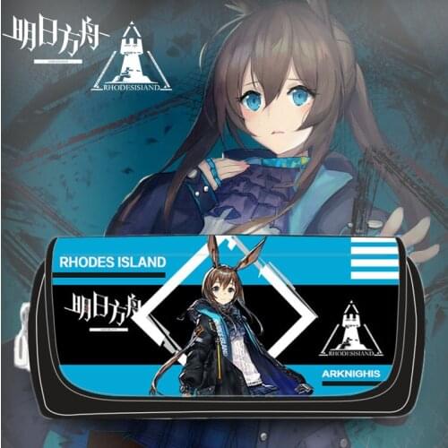 Anime Arknights Amiya Cosplay Zipper School Students Pen Bags Cosmetic Makeup Storage Stationery Box Pencil Case Fashion Gifts
