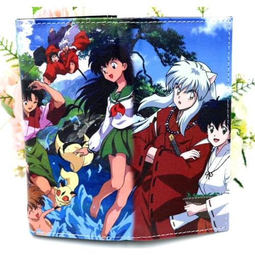 Anime Inuyasha Higurashi Kagome Colorful Long Wallet Men and Womens Card Holder Purse
