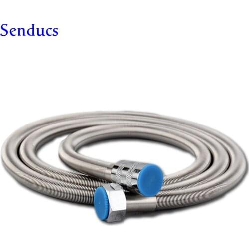 Free shipping High quality brushed stainless steel shower hose for bathroom shower faucet spring flexible hose for shower tap