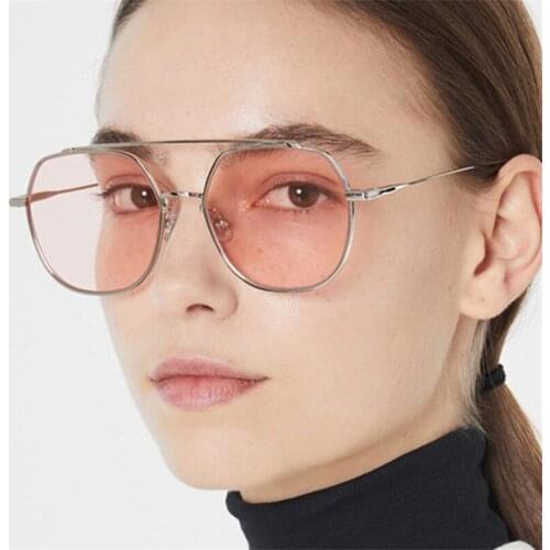 Big Pilot Square Sunglasses Women Casual Ocean Lens Sun Glasses tourism Shades Metal Frame Driving Sun Glasses For Men Oculos