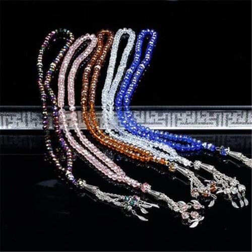 Rosary Bracelet Islamic Gift 99 Beads Glisten Tasbih Crystal Prayer Bead Misbaha
