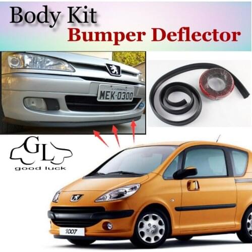 Bumper Lip Deflector Lips For Peugeot 1007 2004~2009 Front Spoiler Skirt For Car Lip Friends Car View Tune / Body Kit / Strip