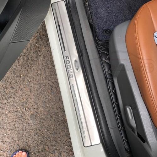 For Ford focus 2005-2015 High-quality stainless steel car threshold guard plate anti-scratch protection car accessories