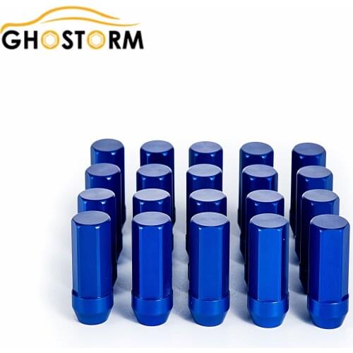 20pcs HEX 17mm Wheel Lug Nuts Screw M12*1.25 M12*1.5 7075-T6 Aluminum Taper Conical seat Length 32MM Jdm Racing Lug Nuts