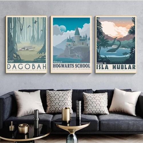 City Landscape Wall Art Prints Paintings for Bedroom Home Decor Nordic Abstract Poster Frameless Modern Home Decor