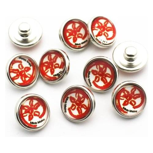 Hot selling 20pcs/lot 12mm Glass Snap Buttons Fit DIY Snap Bracelet Snap Button Charms Jewelry
