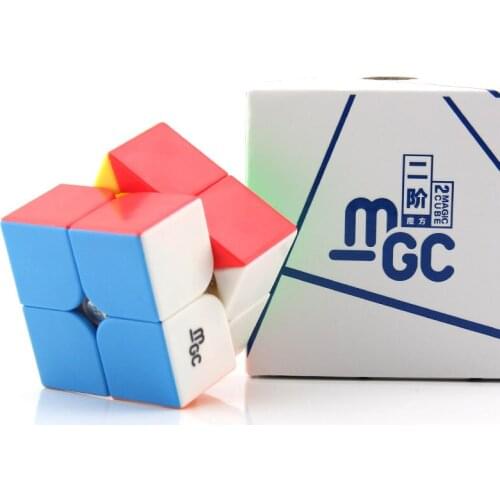 Yongjun MGC 2x2x2 Magnetic Magic Cube Black Stickerless professional YJ MGC puzzle 2x2 magnets Speed Cube educational Toys