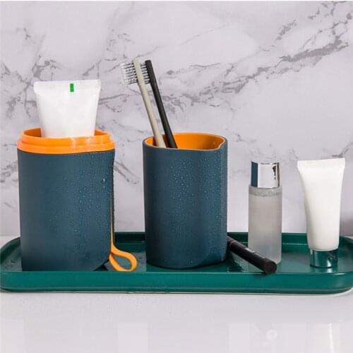 Multi-Purpose Toothbrush Storage Box Travel Mug Bathroom With Lid Cup Couple Mouthwash Than Student Cup Portable
