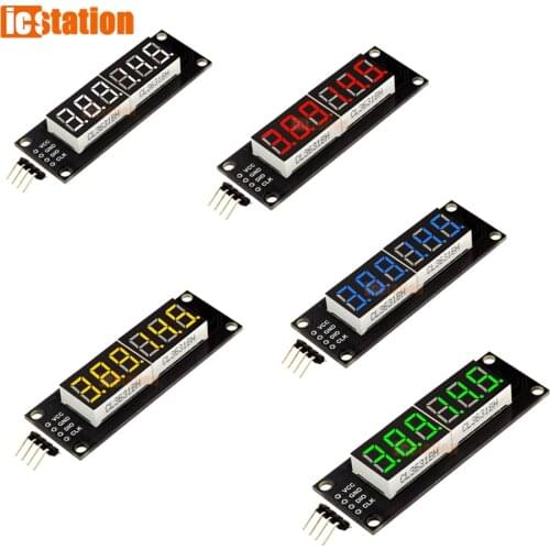 New TM1637 6 Bits 5V Digital LED Display Module 7 Segment 0.36 Inch Decimal Clock Red Anode Tube Double Dots Module