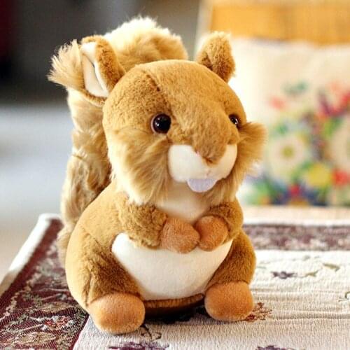 Aurora Stuffed Toys Lovely Squirrel Simulation Animal Squirrel Stuffed Plush Toy Kids Toy Birthday Gift For Children soft doll