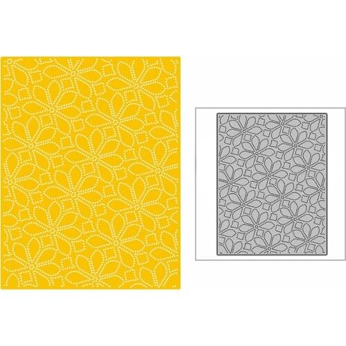 New Dotted Flower Shape Background Panel 2021 Metal Cutting Dies for DIY Scrapbooking and Card Making Embossing Craft No Stamps