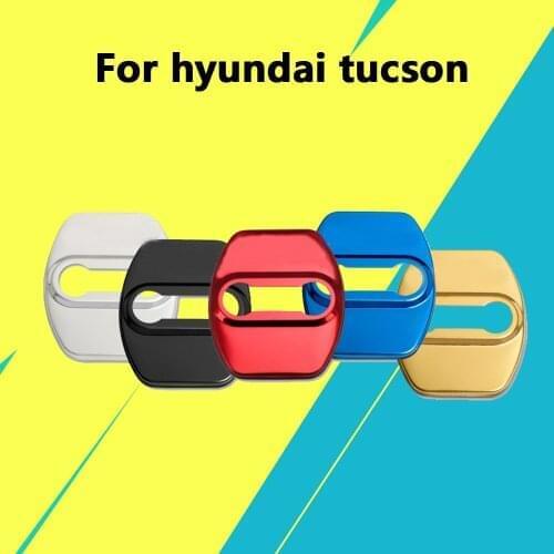 Door Lock Decoration Protection Cover emblem case for hyundai tucson Protective And Decoration Car Accessories Sticker