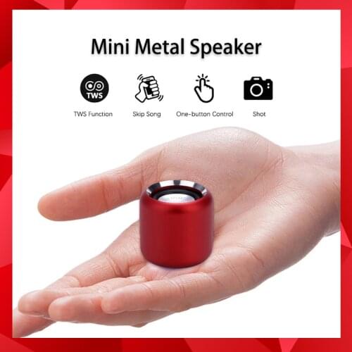 2021 TWS Super-mini Portable Bluetooth Speaker Best Sound Bass Remote Shutter Control Small Wireless Speakers Boombox for Phones