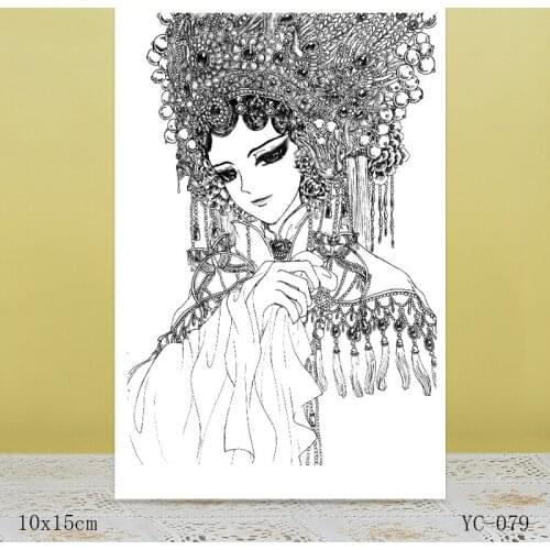AZSG Singing opera Clear Stamps For DIY Scrapbooking/Card Making/Album Decorative Rubber Stamp Crafts