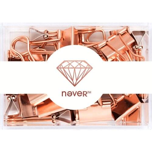 Rose Gold Clip Fashion Metal Long Tail Folder Office Creative Wallet Fashion Swallow Tail Clip Office Accessories Binder Clips
