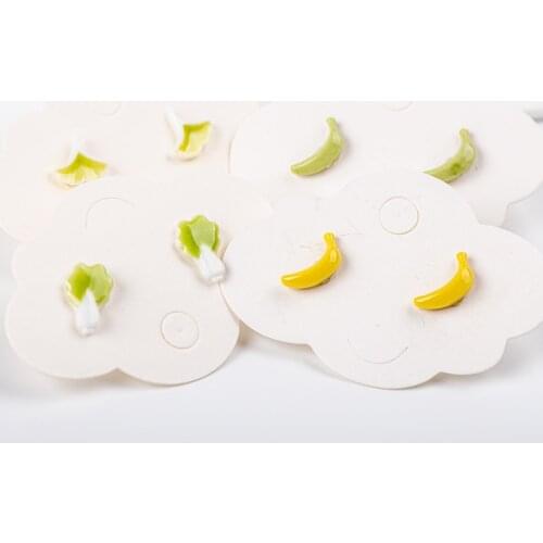 Ceramic Stud Earrings Womens DIY Girl Jewelry Accessories Korean style Cute Colorful Summer Earring Mixed Styles #KZ403