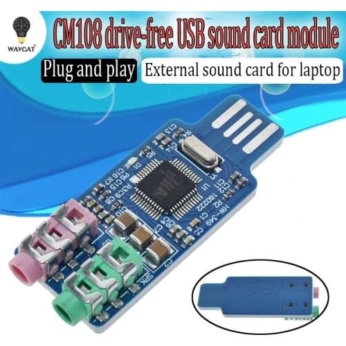 3.5mm CM108 USB Drive Free Sound Card Laptop Computer External Sound Card Module New Drop shipping-PC Friend