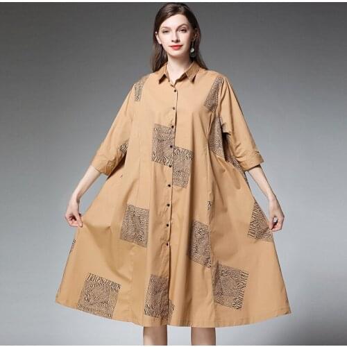 Plus size womenns casual loose blouse fashion letter printing shirts Mid sleeve long shirt oversize Black shirt Large size shirt