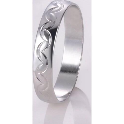 Women Ring Silver Plated Promise Rings For Couples Stylish Simplicity Crescent Pattern Promise Ring Give Girlfriend Gift