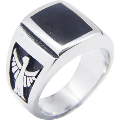 1pc New Design USA Flying Eagle Ring 316L Stainless Steel Jewelry Band Party Cool Eagle Biker Ring