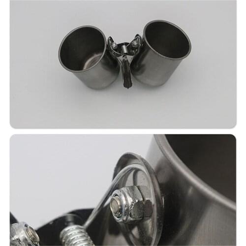 1pcs Bird Supplies Bird Feeder Cups Food Water Feeding Bird Double Cups With Clip Stainless Steel Parrot Cage Stand