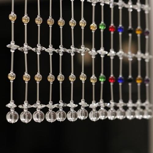 10 Strips Crystal Bead Curtains Fashion Luxury Home Decor Partition Door Curtain Restaurant Decoration