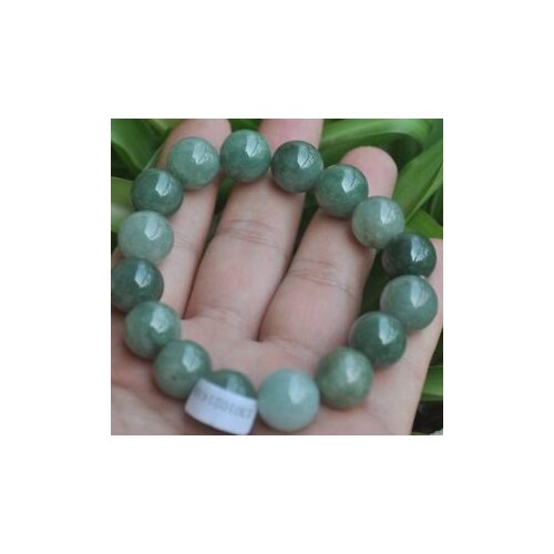 12.5-13MM Certified 100% Natural A Jade jadeite pendant~ Bracelet 7.5"