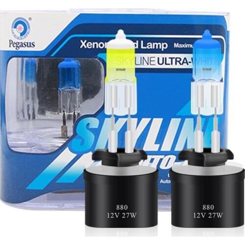 2PCS H27 880 881 12V 55W 3500K 5000K Car Halogen Headlight Bulb Fog Lamp Bulb Super White Auto Head Light Bulbs Light Source