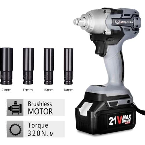21V Brushless electric impact wrench 1/2 inch electric tool, torque 360N.m, for Makita battery