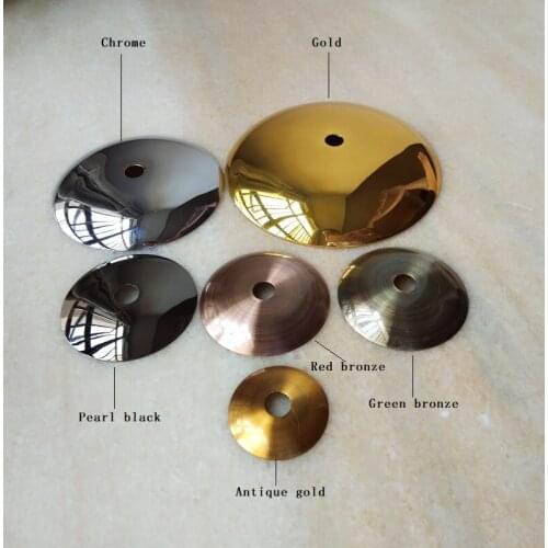 5Pcs/lot, Dia30mm -100mm Metal Cap Arc Cover Lamp Base, Metal Disc. Plated Flying Saucer, DIY Lighting Accessories