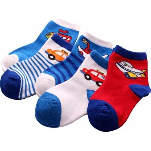 5 Pcs/Lot Mother Kids Childrens Clothing Socks Cotton Unisex Cartoon Candy Colors Breathable Stylish Socks Baby Kids Soft Socks