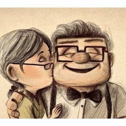 Full Diamond round/ Square Diamond Painting Cartoon Old Couple Diamond Embroidery Cross Stitch Mosaic Gift Decorative Painting