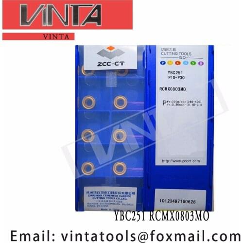 Free shipping 10pcs/lots YBC251 RCMX0803MO/RCMX1003MO/RCMX1204MO/RCMX1606MO/RCMX2006MO/RCMX2507MO CNC Carbide Milling Inserts