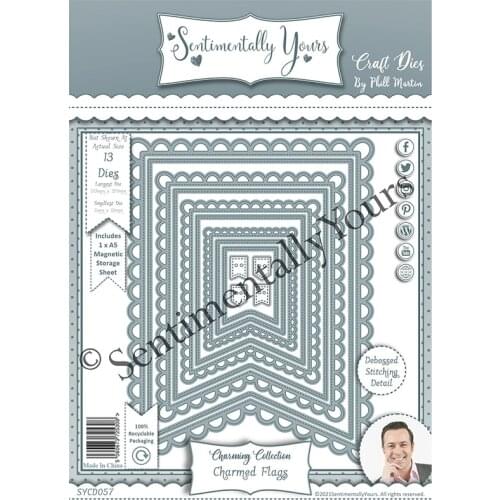 CH 2021 New Arrival Flag type Metal Cutting Dies Embossing Scrapbooking Stencil Craft Cut Dies For DIY Card Handmade