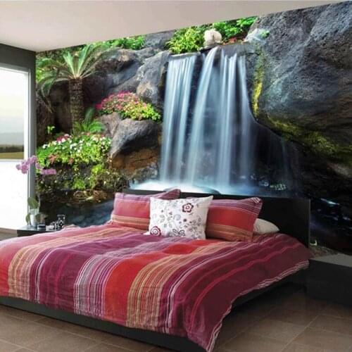 Custom Any Size 3D Waterfall Landscape Photo Wallpaper For Bedroom Walls Living Room Sofa TV Background Wall Murals Papier Peint
