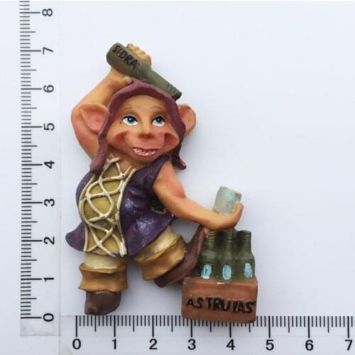 Spain Asturias Humanities Tourist Souvenirs Stuffed Apple Wine Magnetic Sticker Fridge